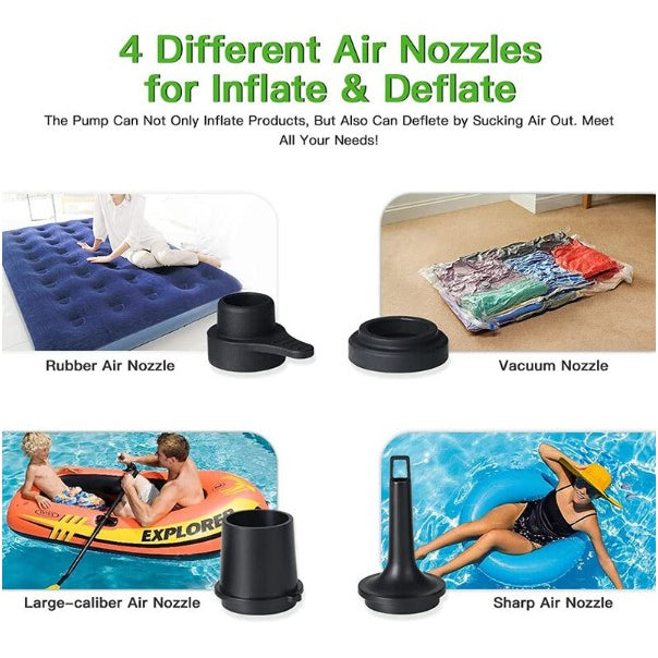 Portable Air Pump for Inflatable Mattresses, Pool Floats & More (Purfectbaby)